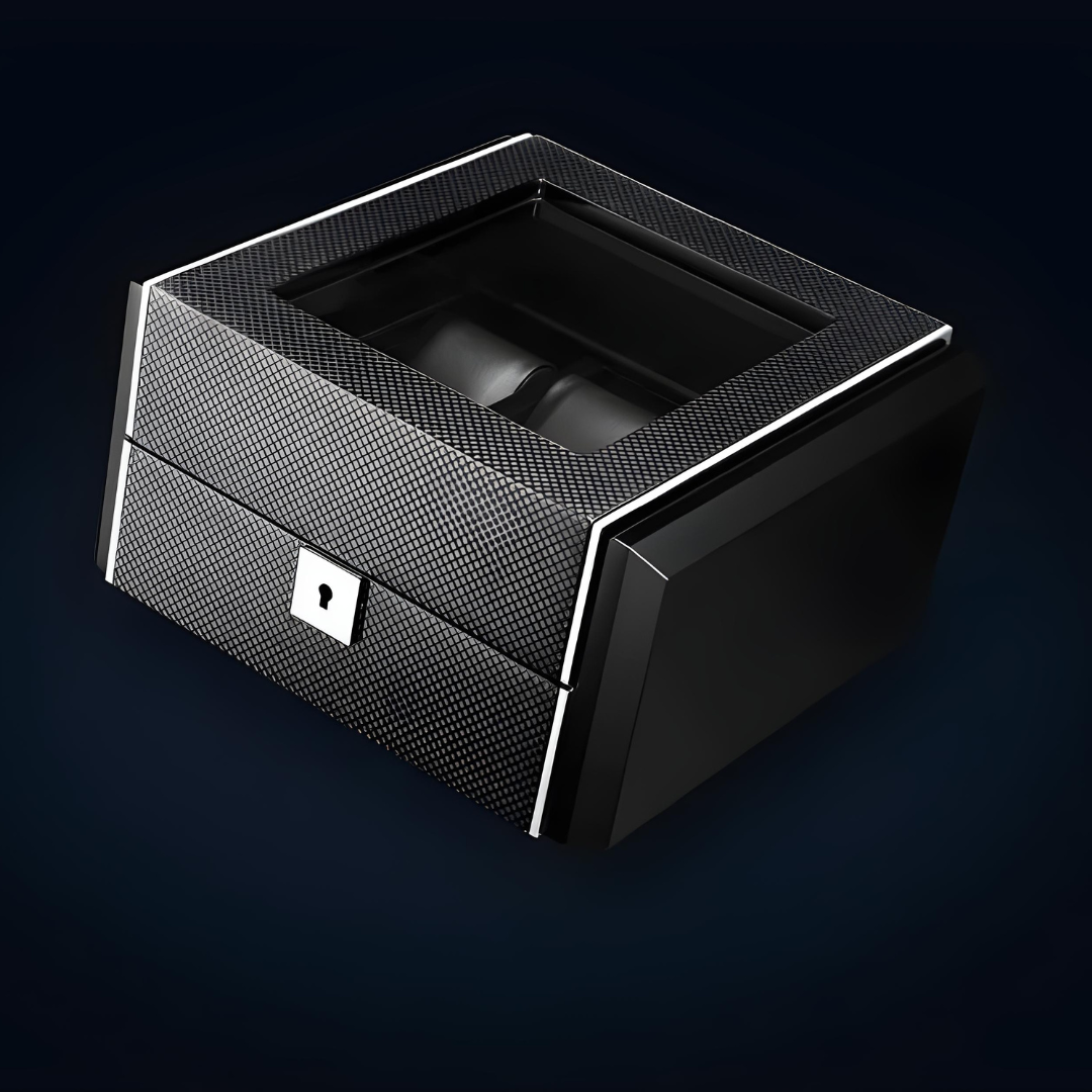 black leather box