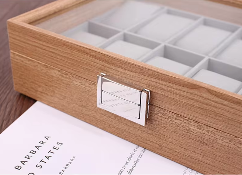 locked wooden box of watch