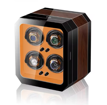 brown 4 watch winder box