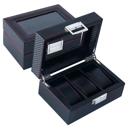 black blue 3 watch box