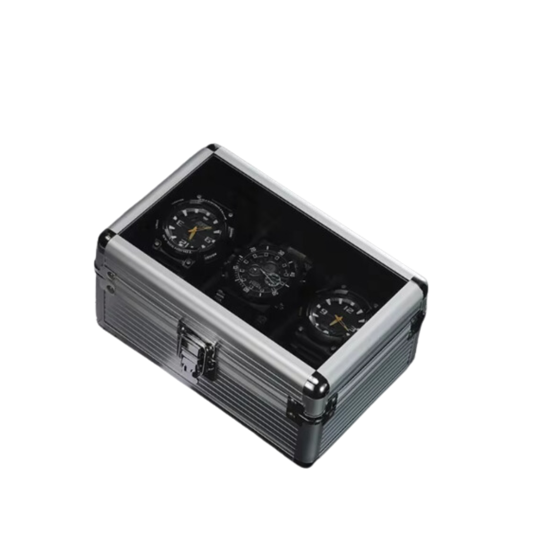 silver 5 watches in winder