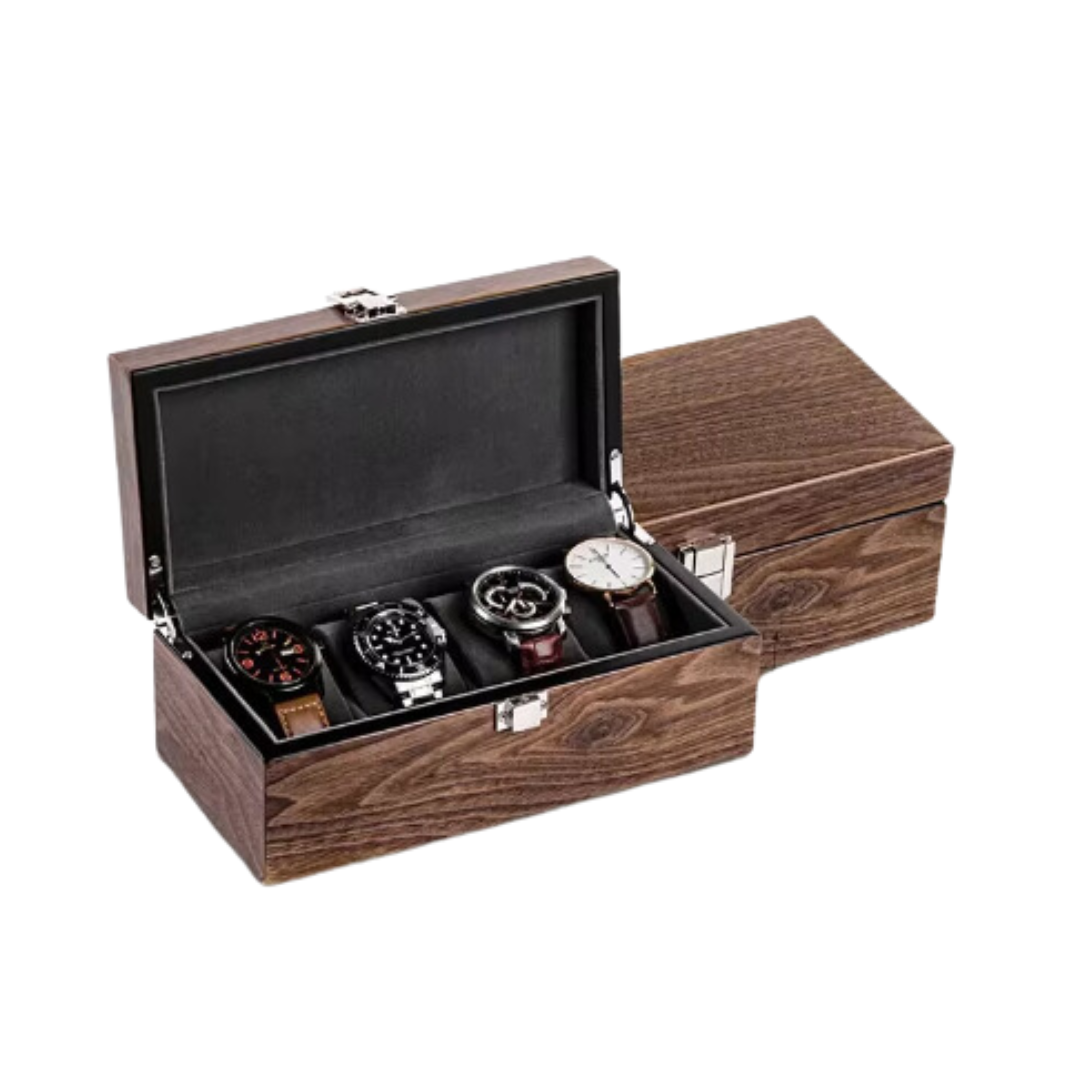 2 boxes of wooden watch winders