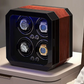 black and brown 4 watch winder box